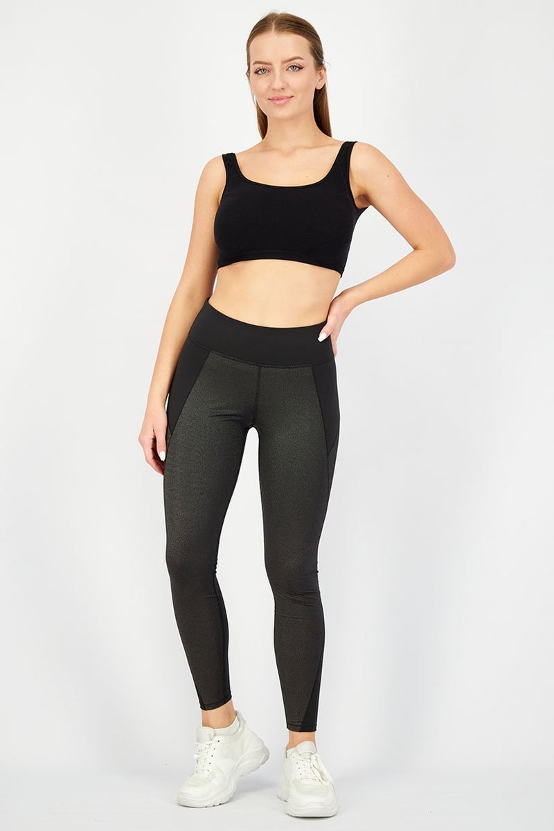 PUMA Women Metallic High Rise 7 and 8 Tight, Black - Image 2